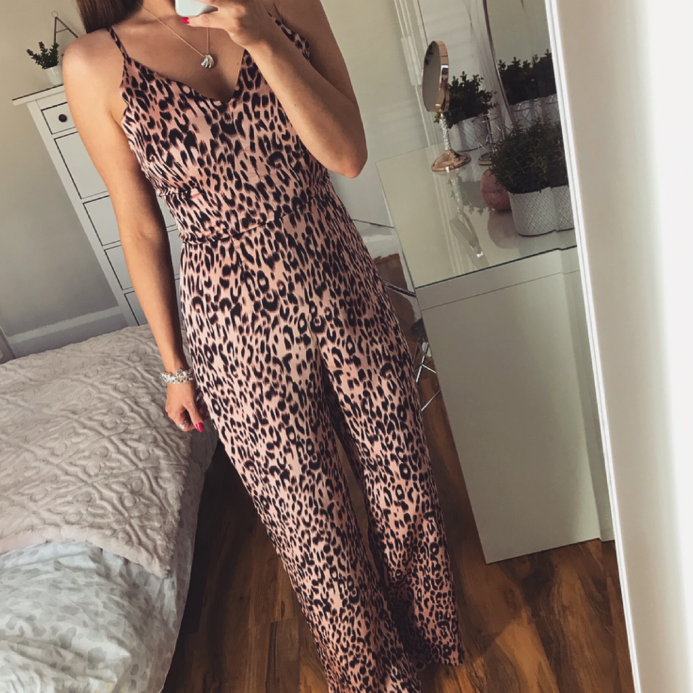 leopard wide leg jumpsuit